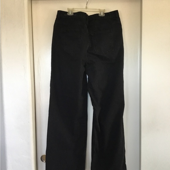 nobody‘s child Wide Leg High Rise Jeans UK Size 16 Blk - Picture 4 of 9